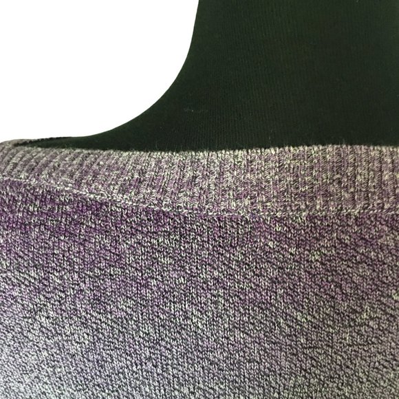 Croft & Barrow Women's Plus Lavender Pink Boatneck Space-Dye Light Knit Sweater - Picture 7 of 15